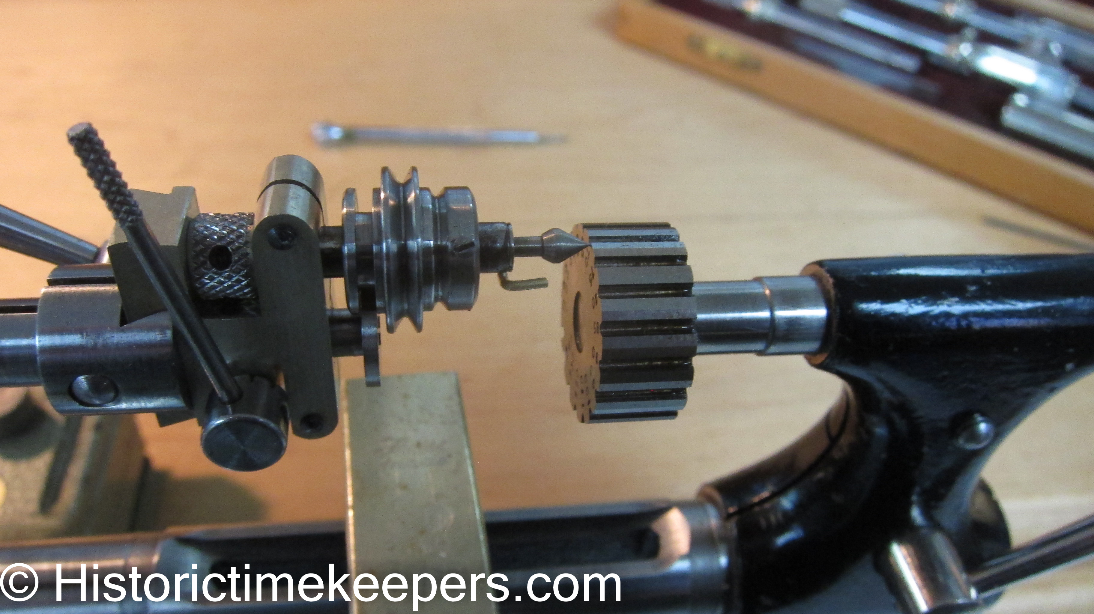 horia steiner turns jacot watchmake dead cneter lathe r restoration repair watch clock chronometer sale