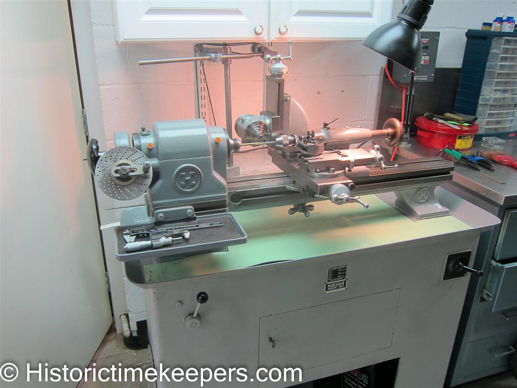 Habegger Schaublin 102 Lathe set up for making pinions